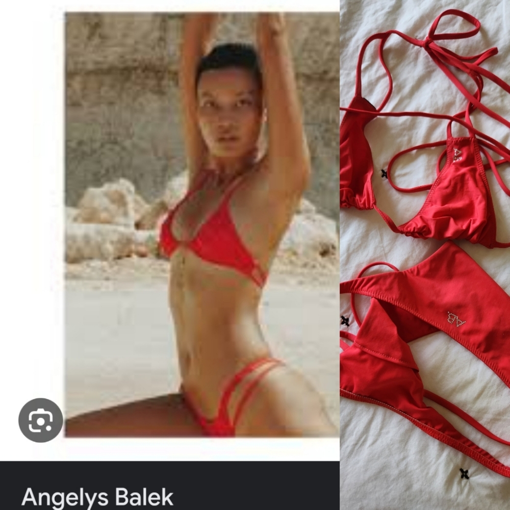 Angelys Balek Farfetch red hot moto cut bikini S 4